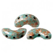 Les perles par Puca® Arcos kralen Opaque green turquoise tweedy 63130/45703